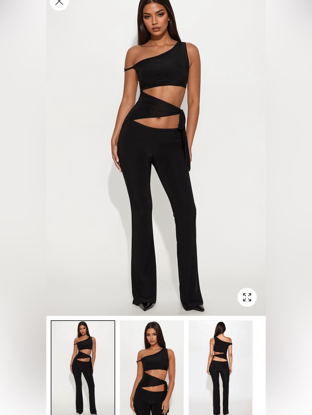 Elegant Black One-Shoulder Jumpsuit